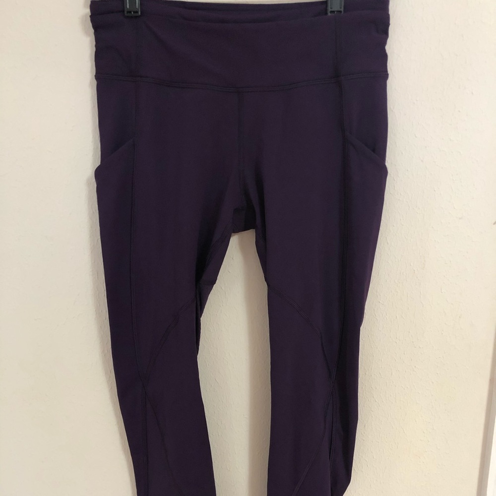 Purple LuLu lemon leggings, 25 inseam